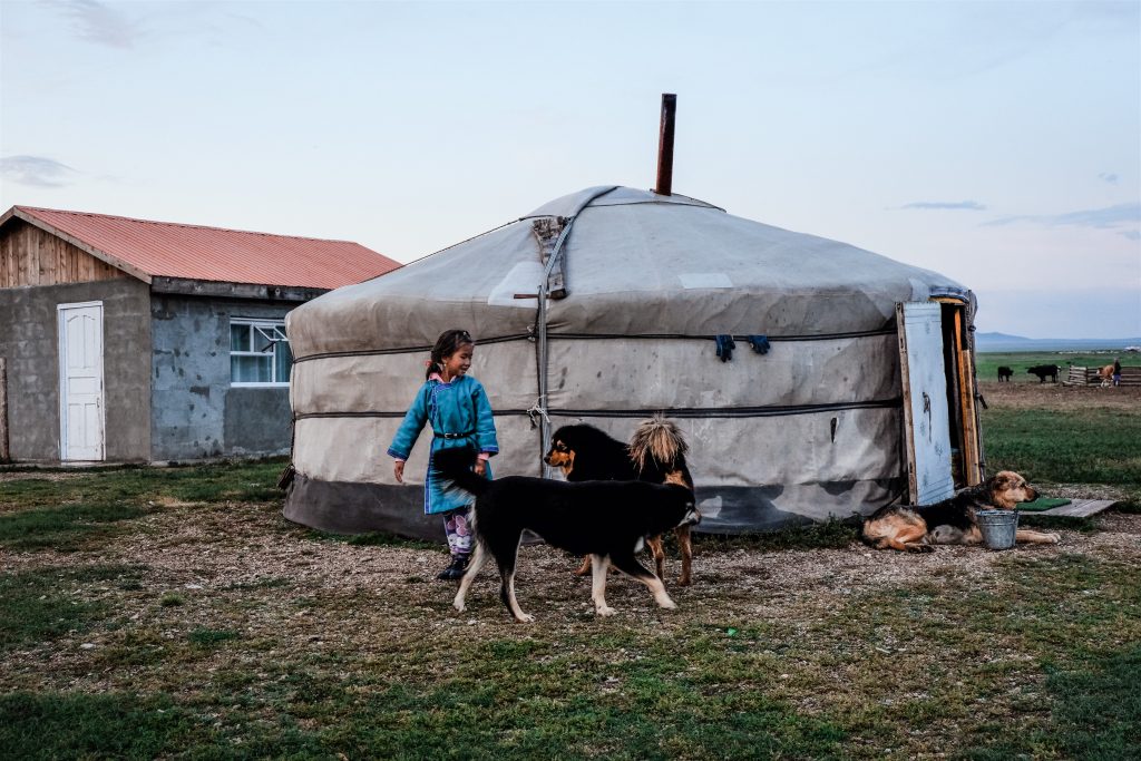 Mongolian Nomad Family