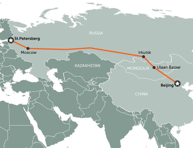 Trans-Mongolian Map